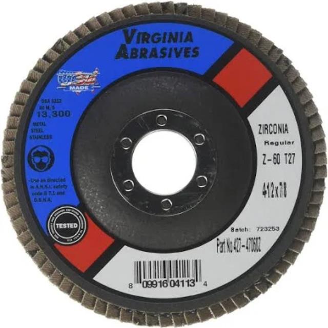 Rental store for FLAP DISC 4 1 2  60 GRIT ALUMINUM OXIDE in Maine 